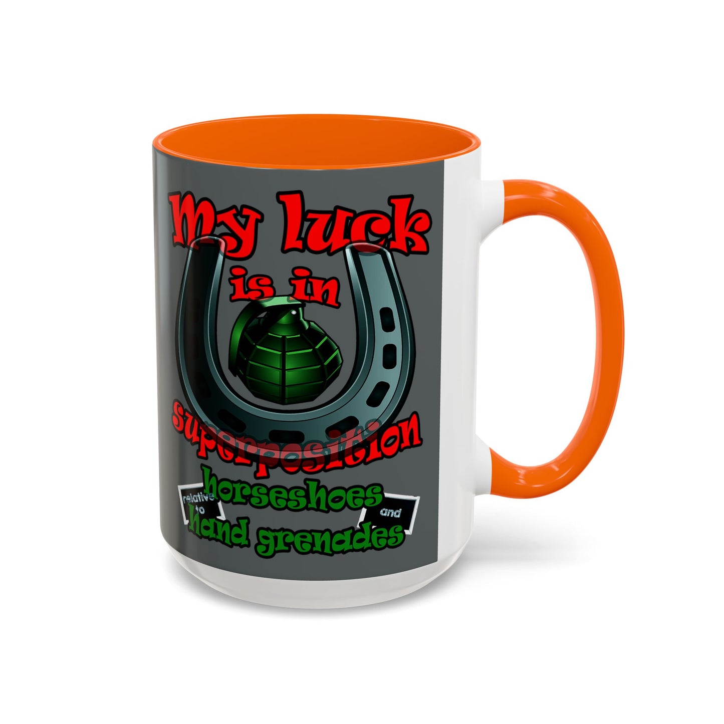 my luck - Accent Mug (dark grey)