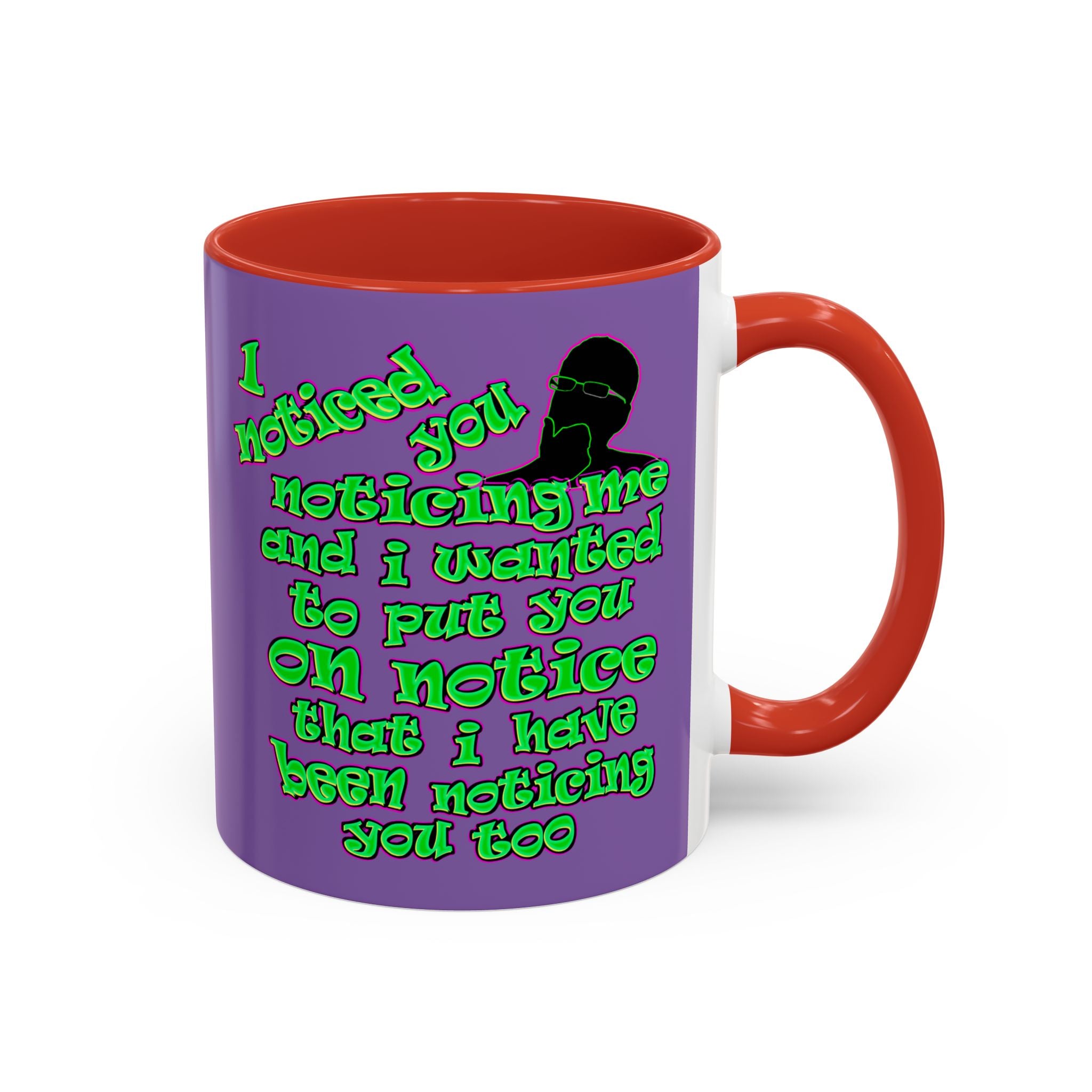 noticed you noticing - Accent Mug (light purple)