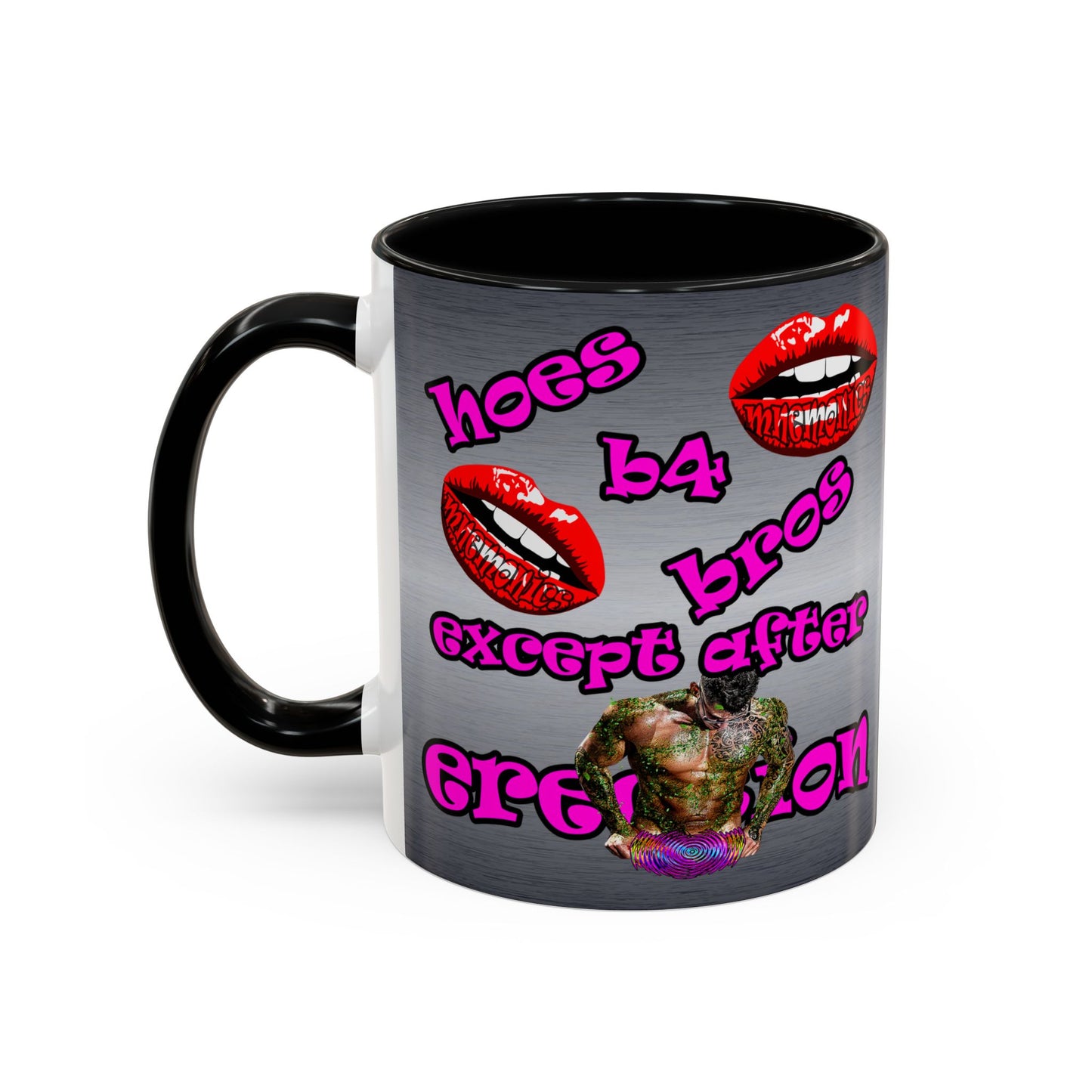 hoes b4 bros - Accent Mug (brushed nickel)
