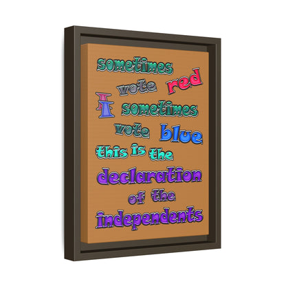 declaration of the independents - framed canvas art (light brown)