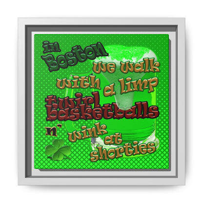 celtics logo - framed canvas art (logo green)