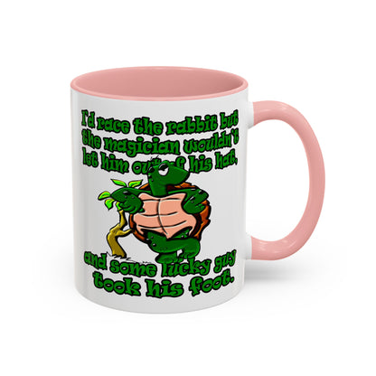 turtle race - Accent Mug (white)