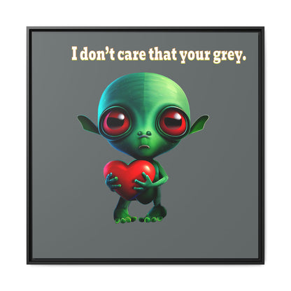 I don't care that your grey - framed canvas art (dark grey)