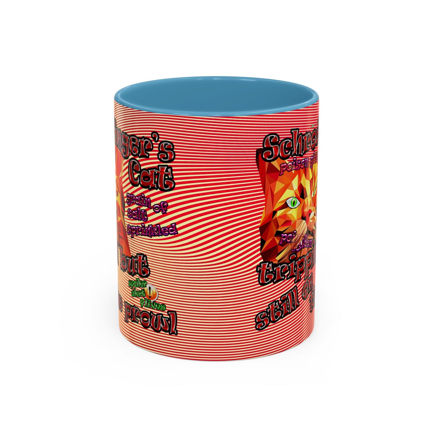 schrodinger's cat - Accent Mug (yellow-orange wave)
