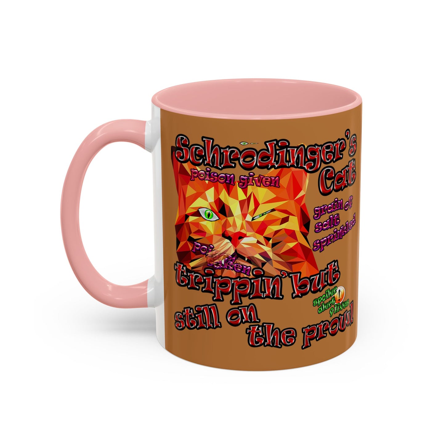 schrodinger's cat - Accent Mug (light brown)