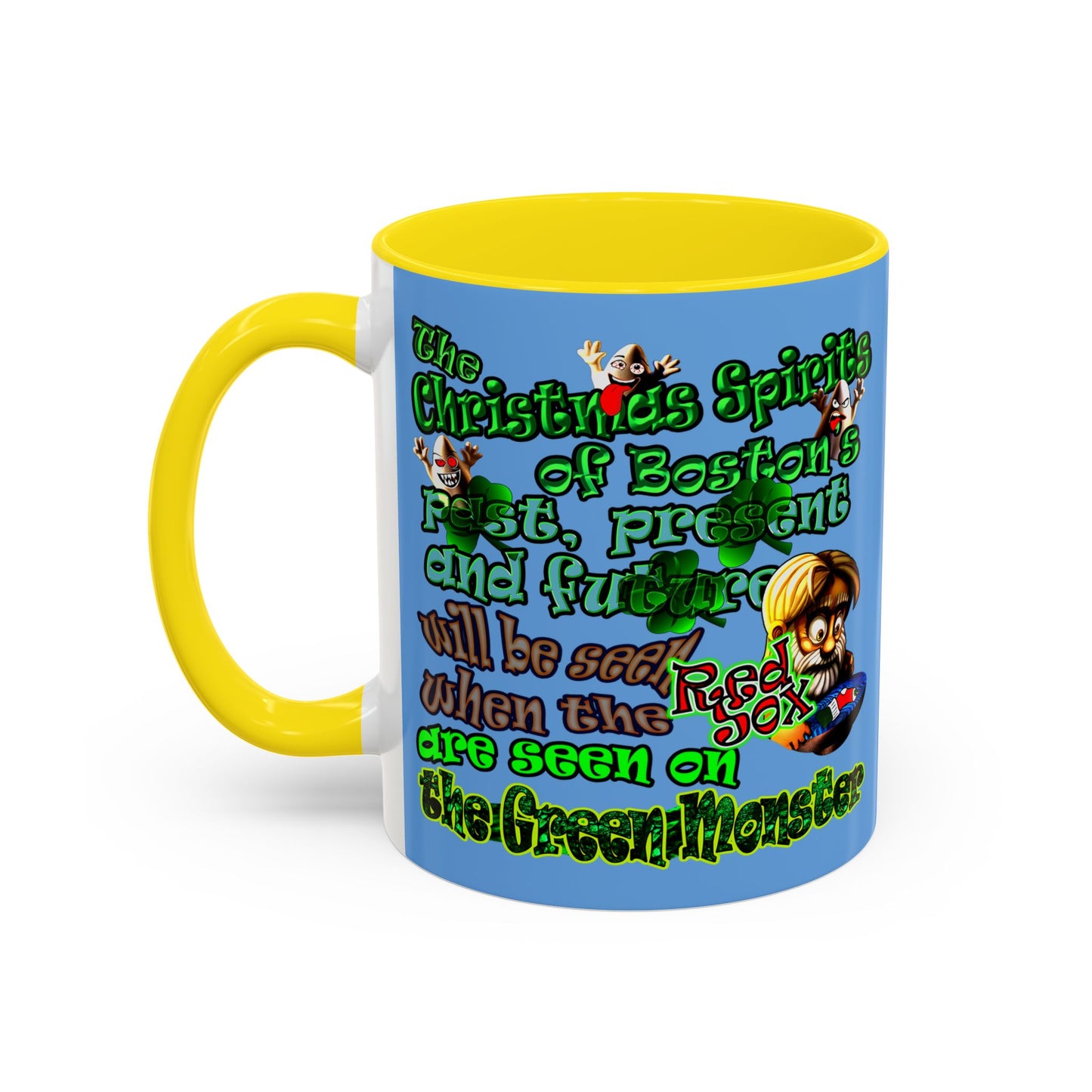 christmas spirits of boston - Accent Mug (light blue)