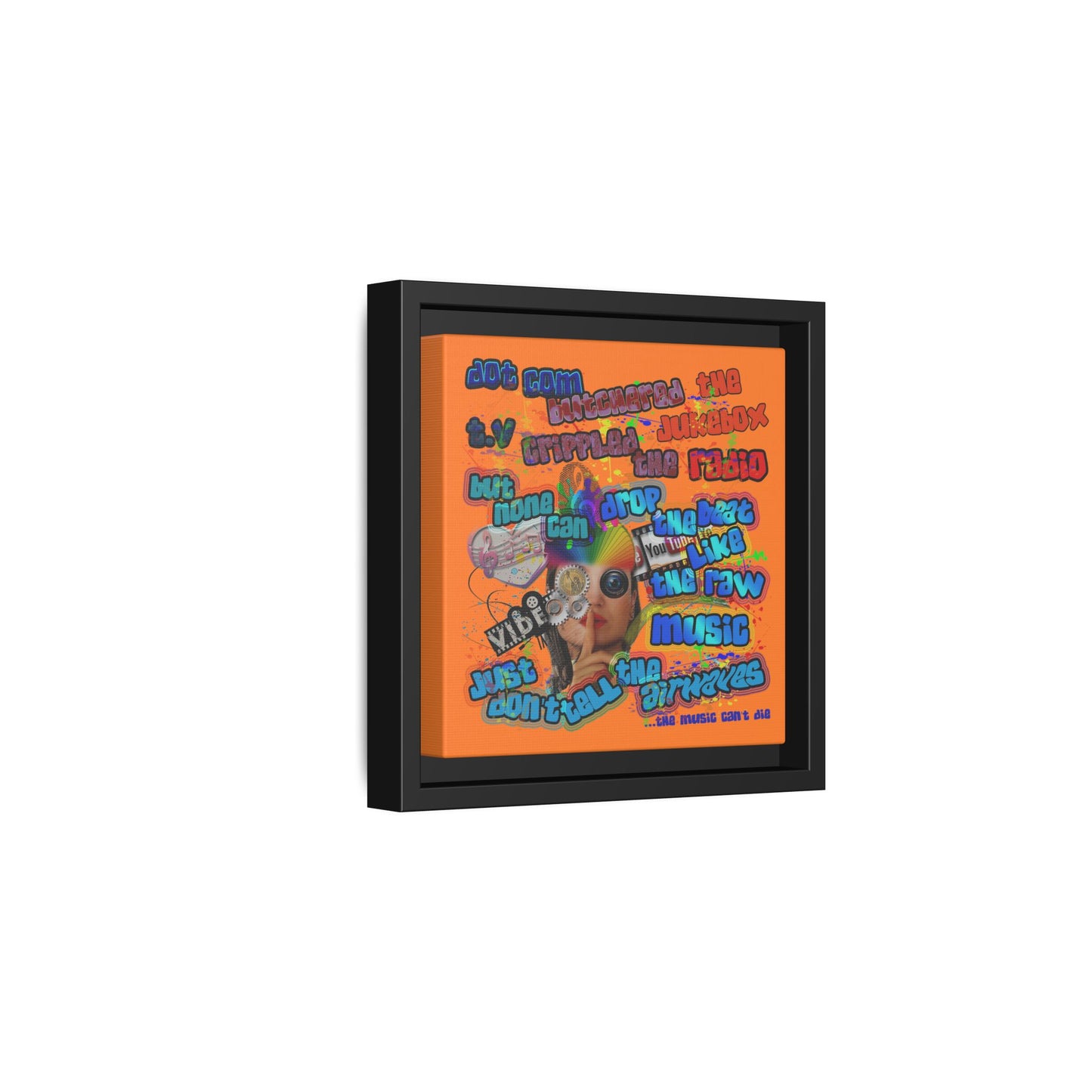 drop the beat - framed canvas art (crusta)