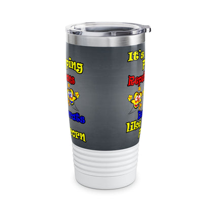 popping like popcorn - Ringneck Tumbler, 20oz (grey-light grey)