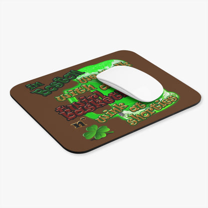 celtics logo - Mouse Pad (Rectangle) (brown)