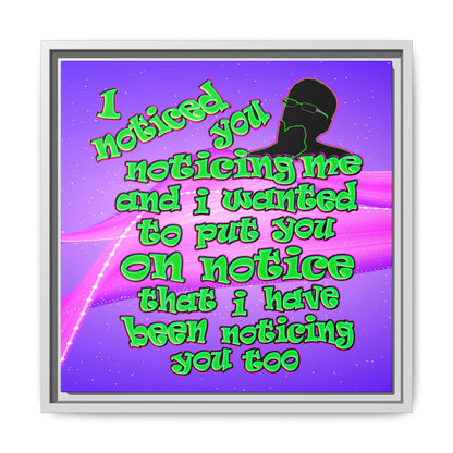 noticed you noticing - framed canvas art (purple-pink wave)