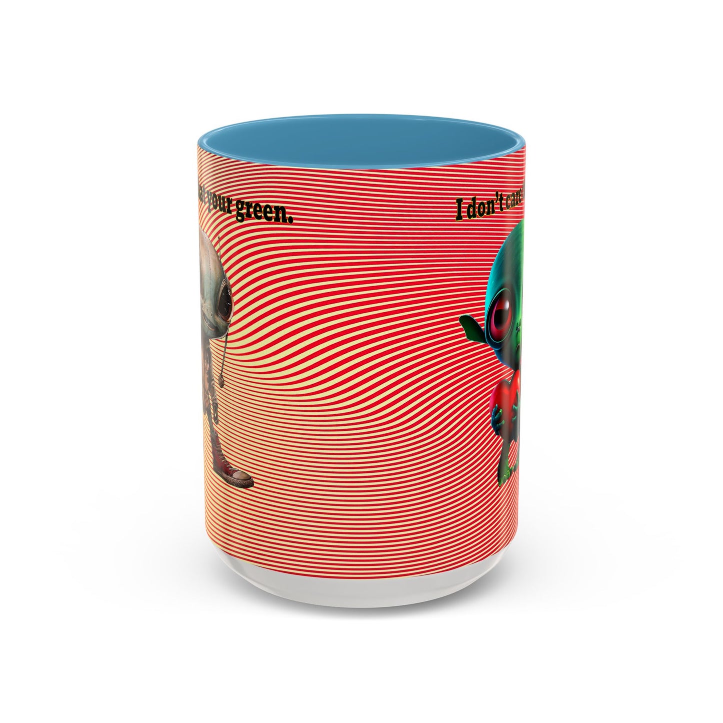 I don't care that your grey - Accent Mug (yellow-orange wave)