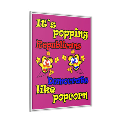popping like popcorn - framed canvas art (pink)