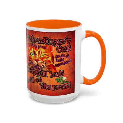 schrodinger's cat - Accent Mug (burnt orange)