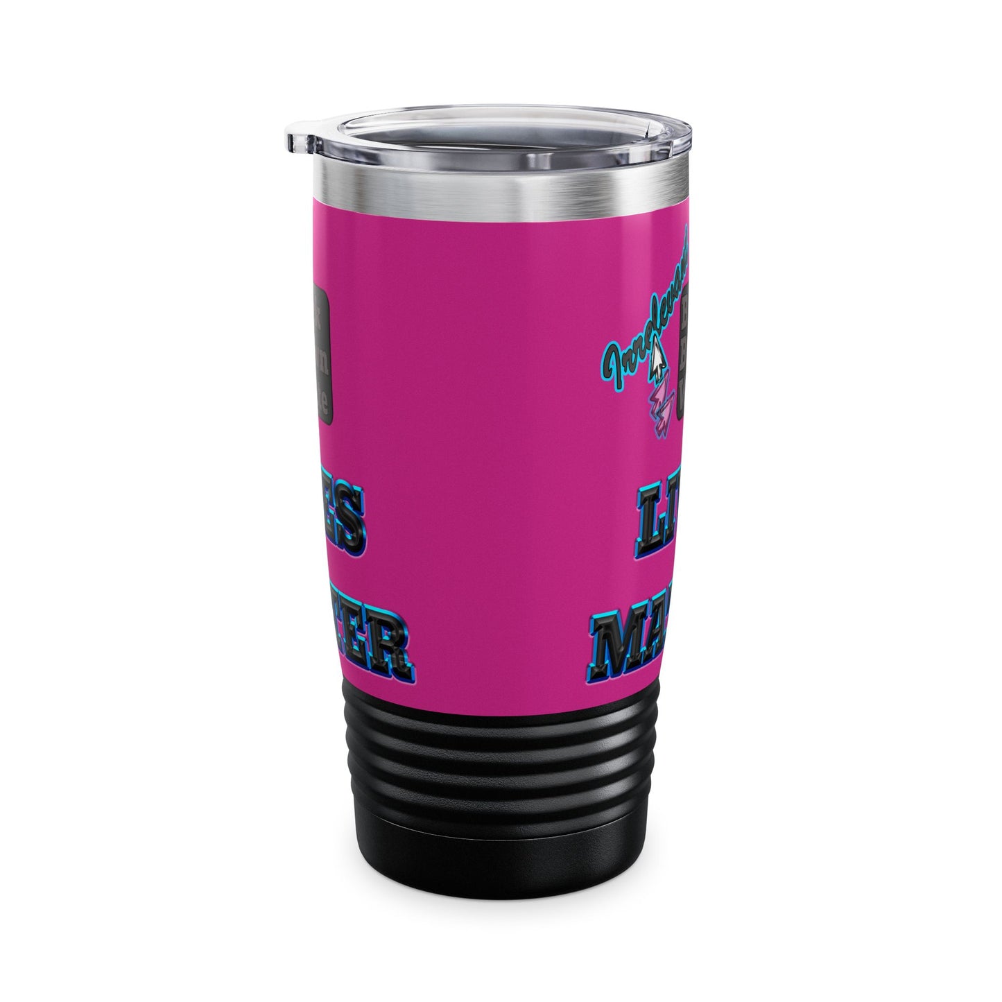 irrelevant - Ringneck Tumbler, 20oz (pink)