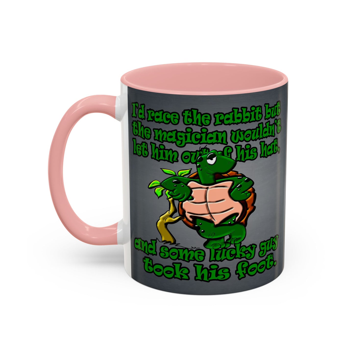 turtle race - Accent Mug (grey-light grey)