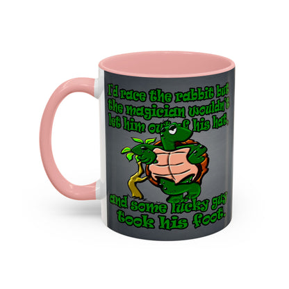 turtle race - Accent Mug (grey-light grey)
