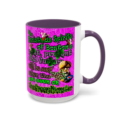 christmas spirits of boston - Accent Mug (pink swirl)