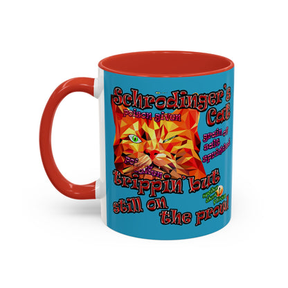 schrodinger's cat - Accent Mug (turquoise)