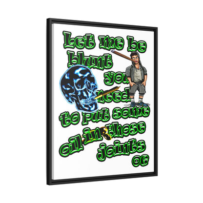 og - framed canvas art (white)