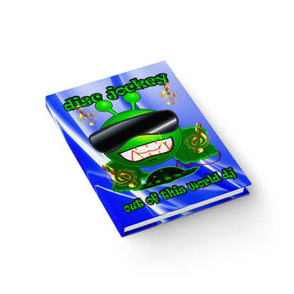 disc jockey - journal-blank (blue-white wave)