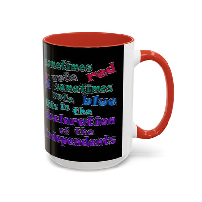 declaration of the independents - Accent Mug (black)