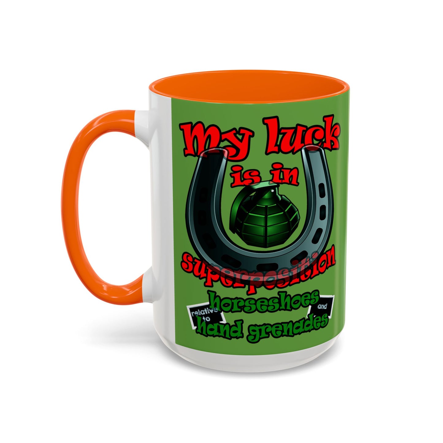 my luck - Accent Mug (green)