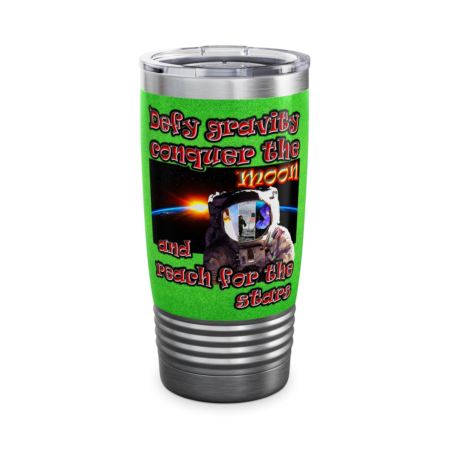 defy conquer reach - Ringneck Tumbler, 20oz (green turf)