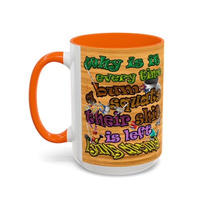 the bum's shit - Accent Mug (butterscotch wood finish)