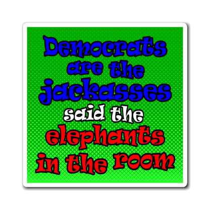 donkeys and elephants - Magnets - (logo green)