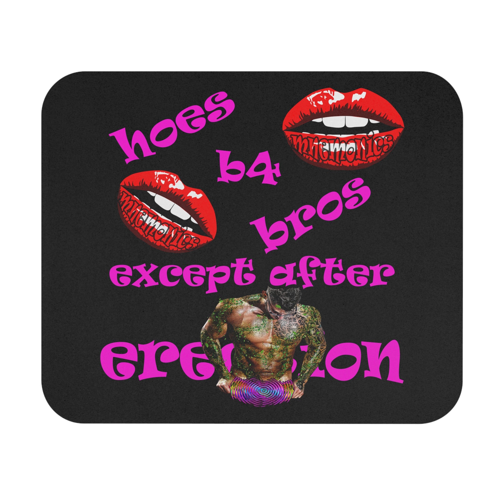 hoes b4 bros - Mouse Pad (Rectangle) (black)