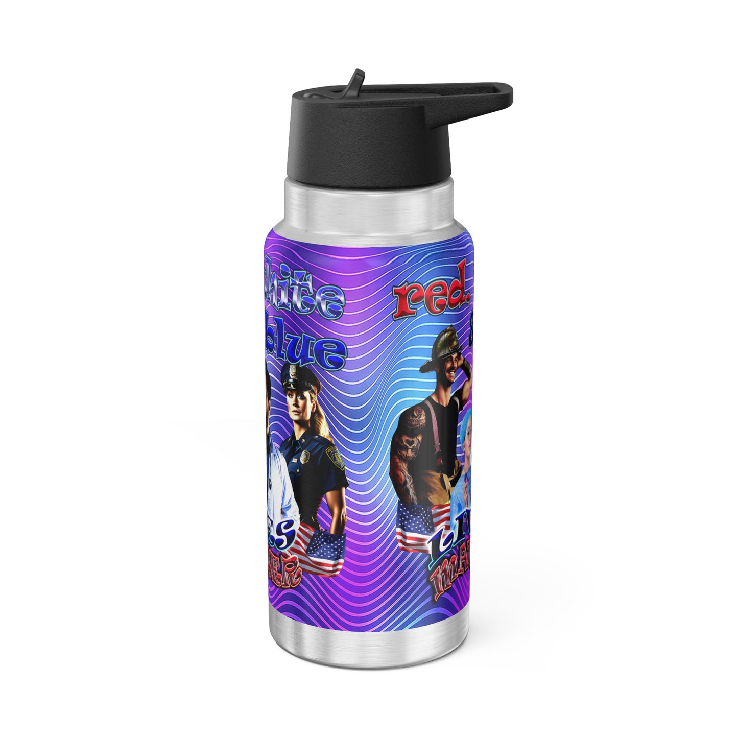 rw&b lives matter - Gator Tumbler, 32oz  (purple wave)