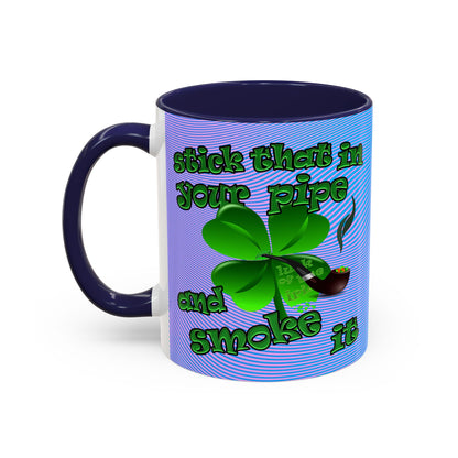 celtics logo - Accent Mug (light blue-purple wave)