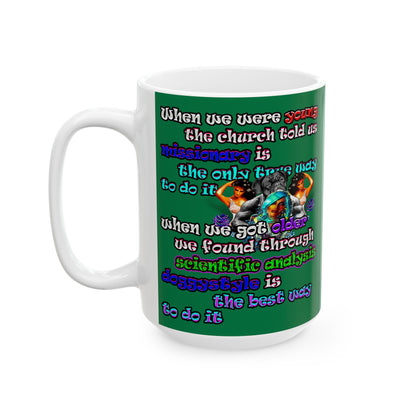 doggystyle - White Mug (dark green)