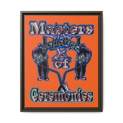 em cee squared - framed canvas art (orange)