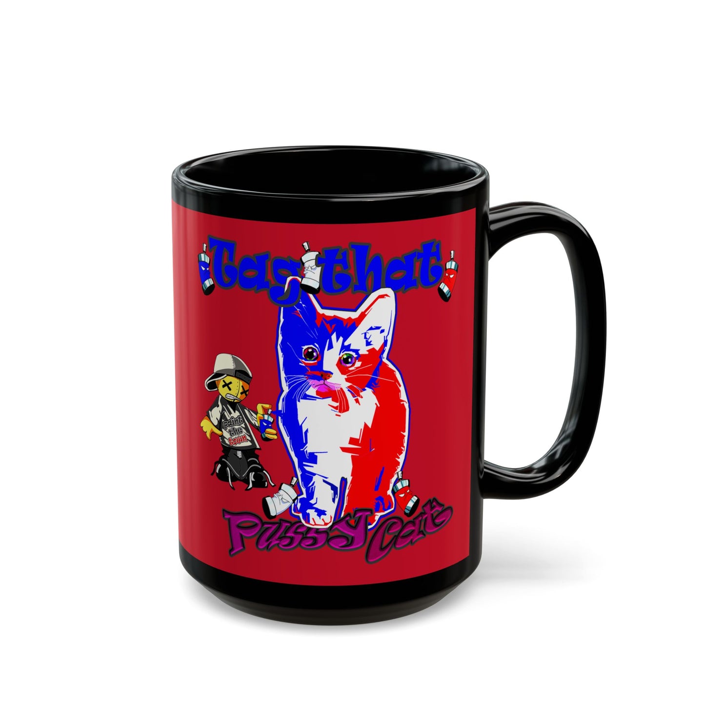 tag that - Black Mug (dark red)