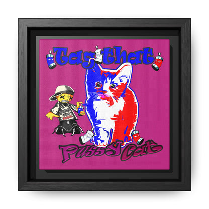 tag that - framed canvas art (pink)