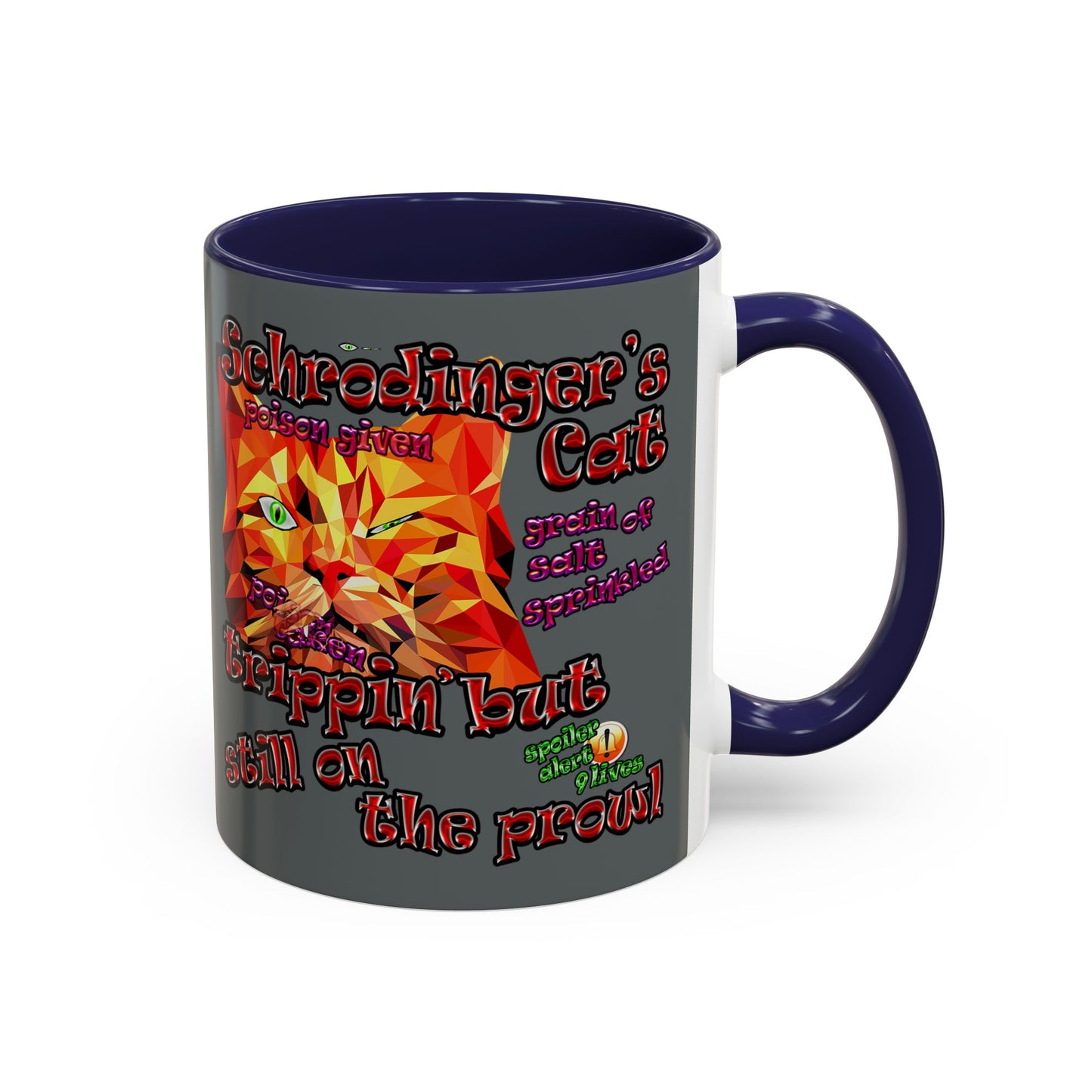 schrodinger's cat - Accent Mug (dark grey)