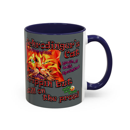 schrodinger's cat - Accent Mug (dark grey)