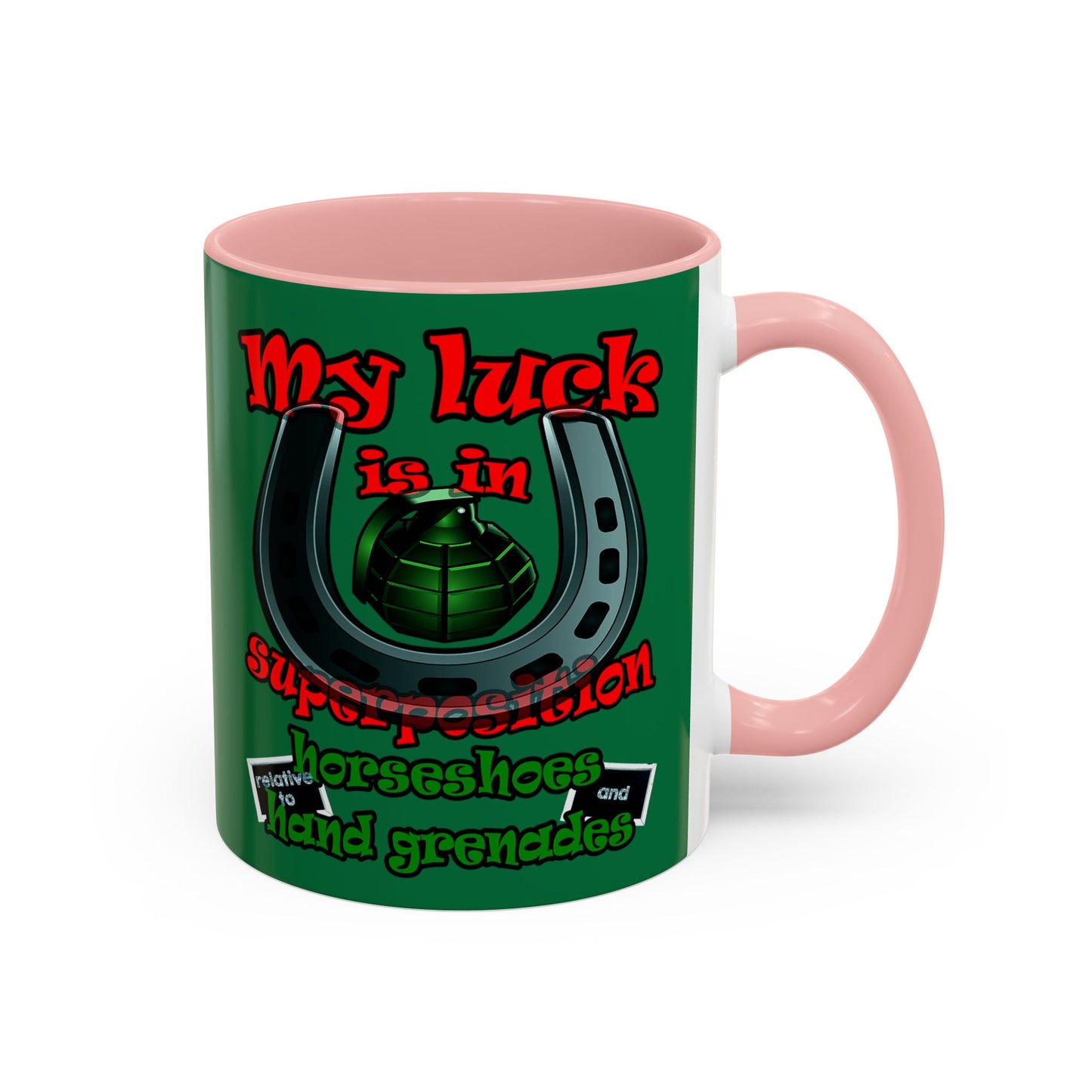 my luck - Accent Mug (dark green)
