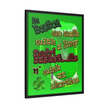 celtics logo - framed canvas art (logo green)