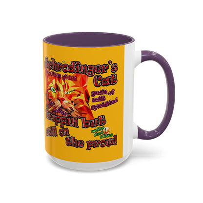 schrodinger's cat - Accent Mug (yellow)