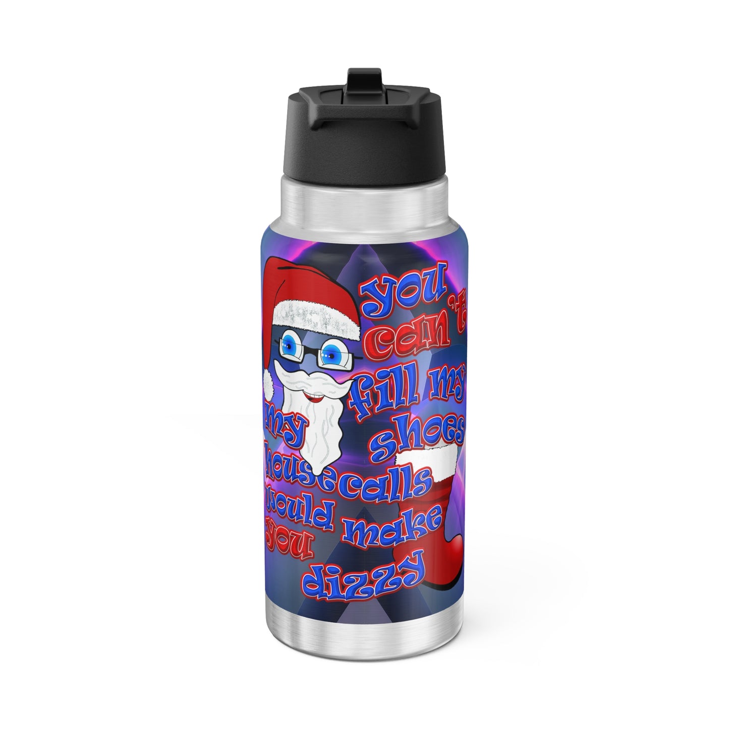 santa's shoes - Gator Tumbler, 32oz  (grey-pink wave)