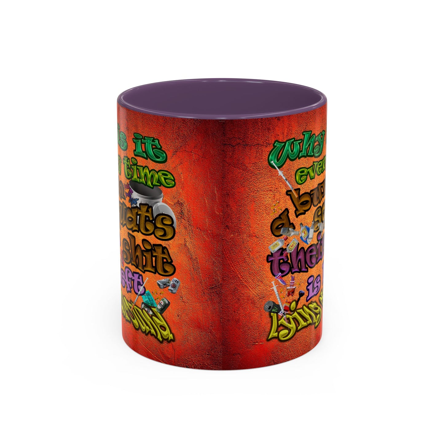 the bum's shit - Accent Mug (burnt orange)