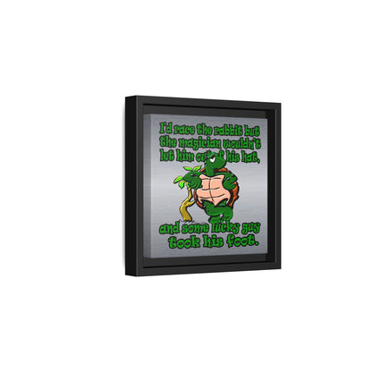 turtle race - framed canvas art (brushed nickel)