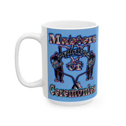 em cee squared - White Mug (light blue)