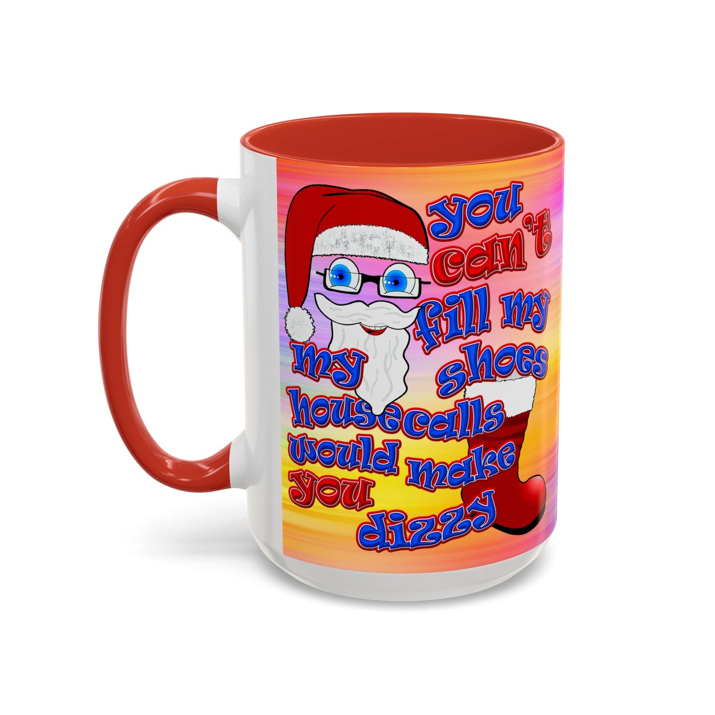 santa's shoes - Accent Mug (color blur)