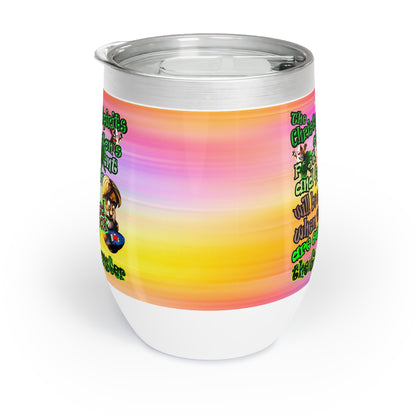christmas spirits of boston - Chill Wine Tumbler (color blur)
