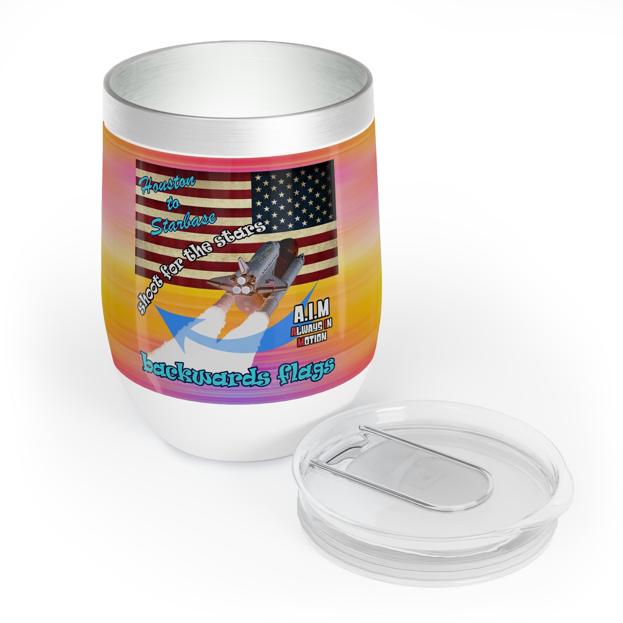 shoot for the stars - Chill Wine Tumbler (color blur)