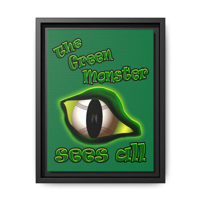 green monster - framed canvas art (dark green)