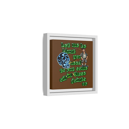 og - framed canvas art (brown)